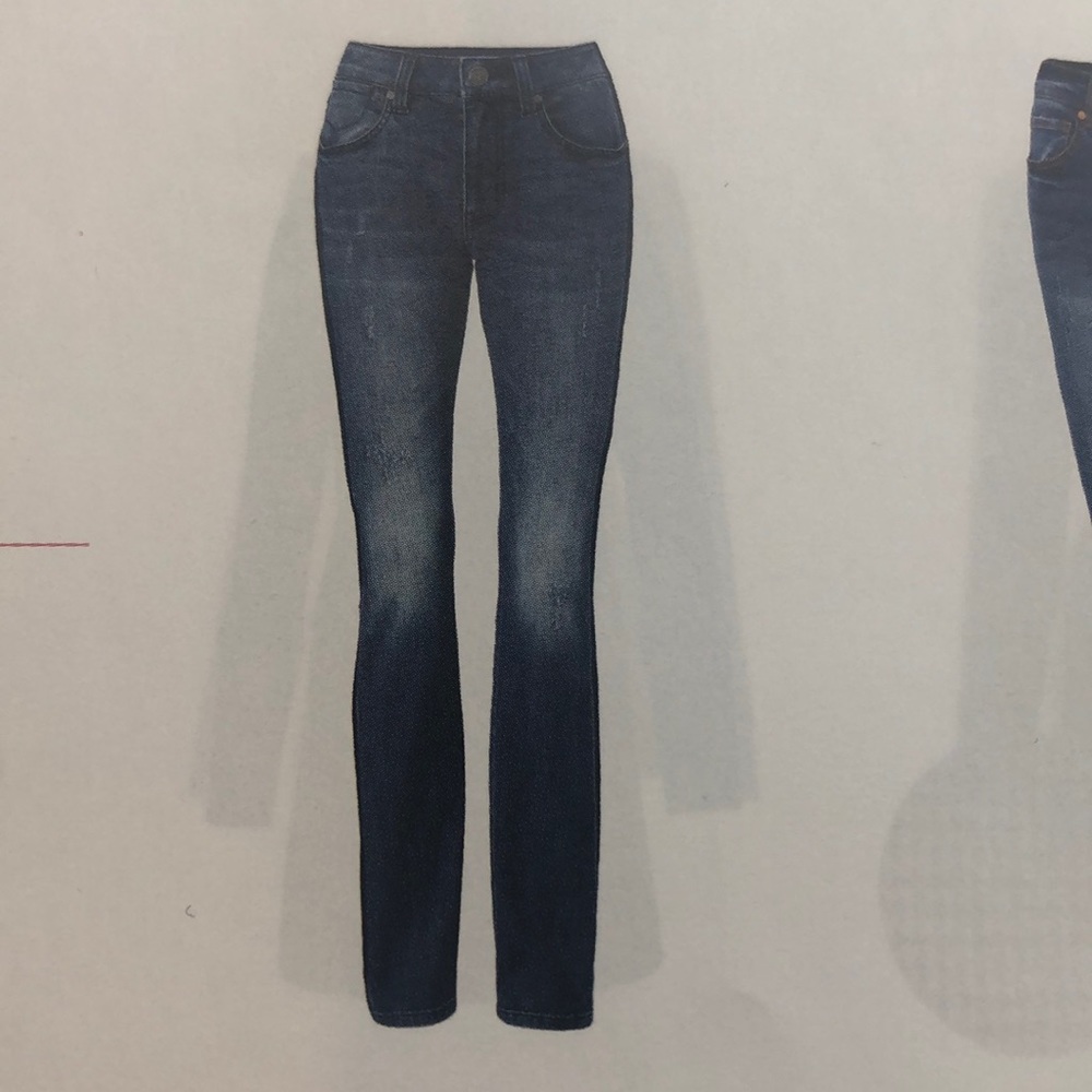 Cabi Tuxedo High Straight Jeans